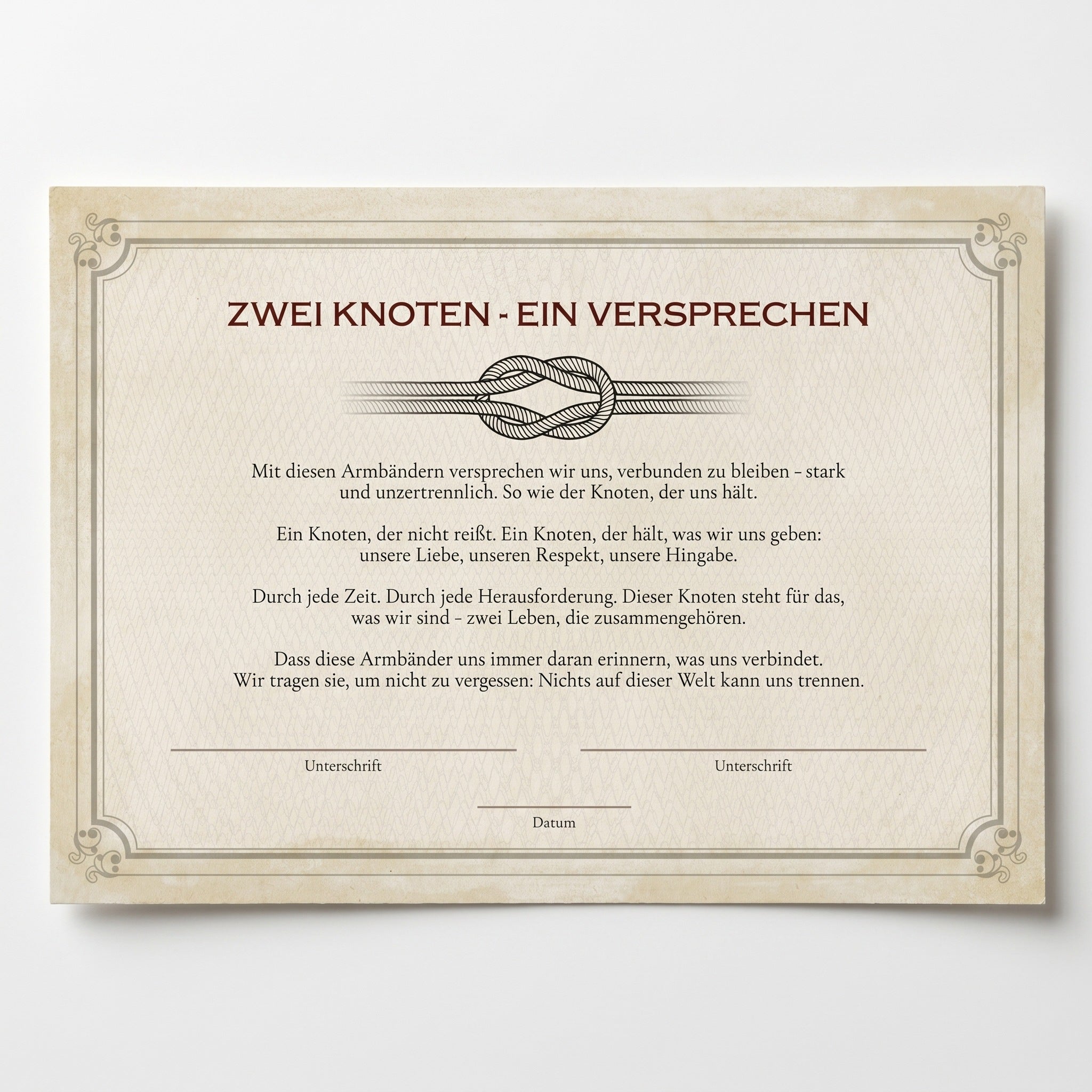 Liebesknoten Armband Set